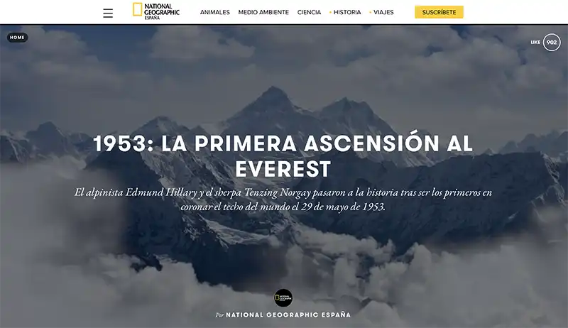 1953 - La primera ascensión al everest