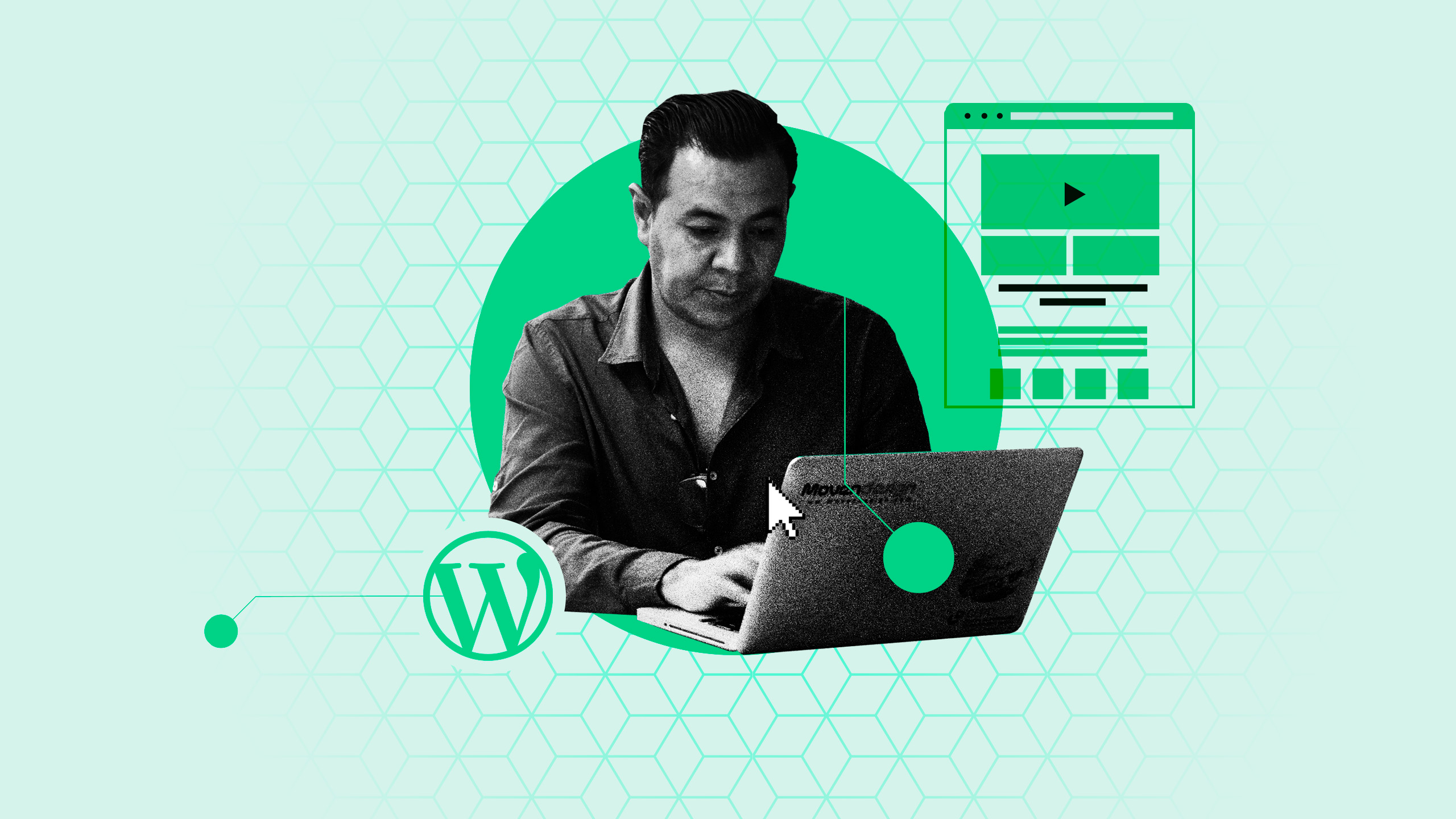 Portada del curso en línea: Diseño de sitios web en Wordpress