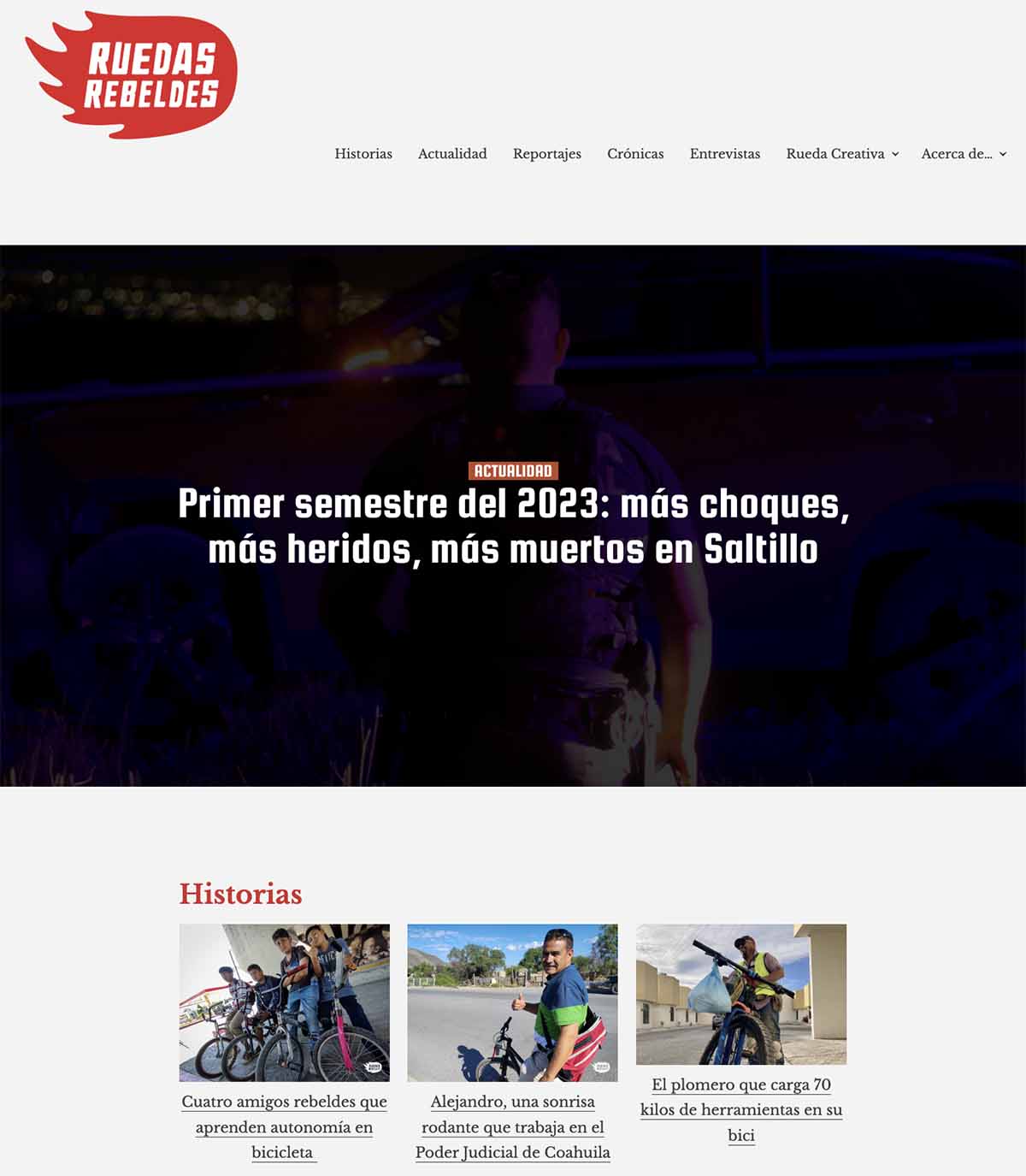 Ruedas Rebeldes, Periodismo en bicicleta de Torreón y Saltillo, Coahuila.