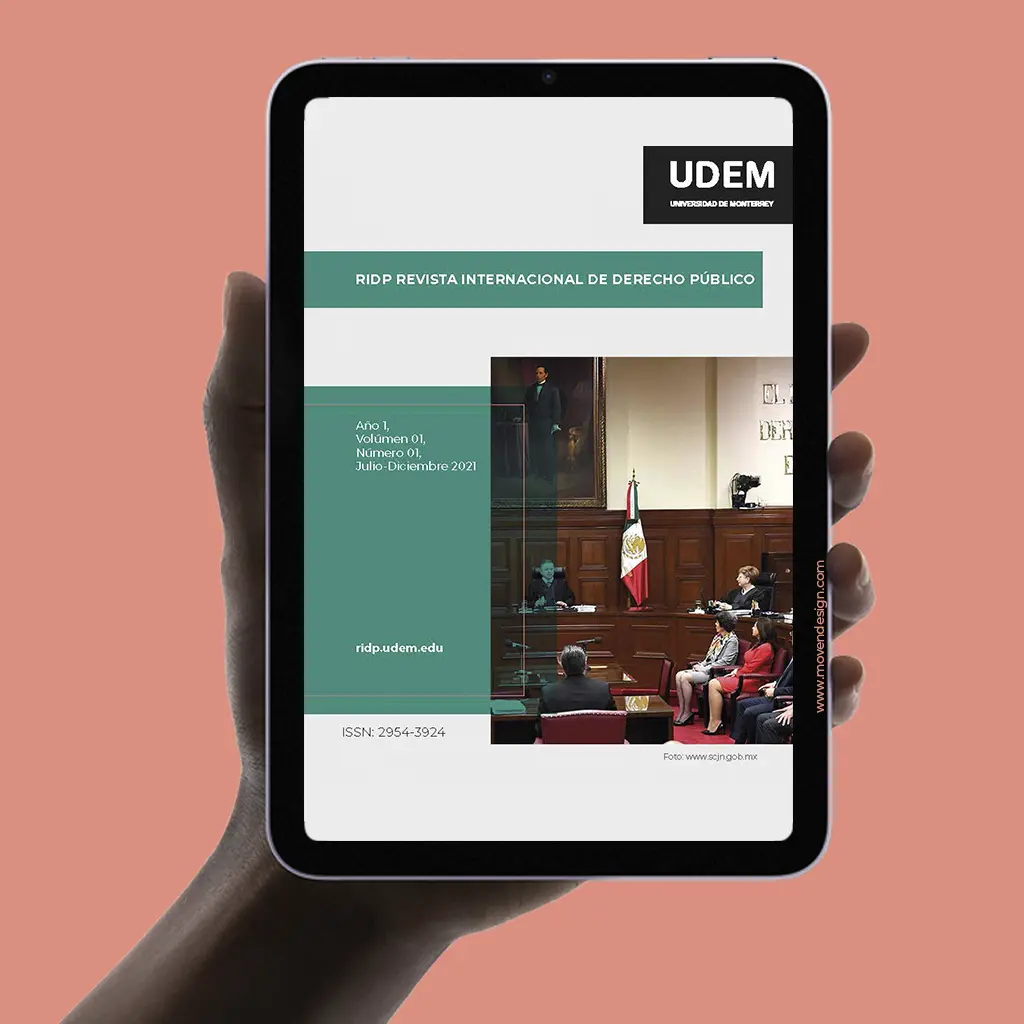 Diseño editorial y maquetación de la Revista Internacional de Derecho Público (RIDP), UDEM