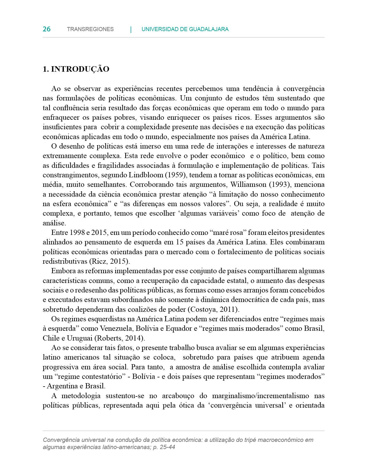 Transregiones, Revista de Estudios Sociales y Culturales